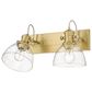 Golden Lighting Hines 2-Light Bath Vanity Lights with Seeded Glass in Brushed Champagne Bronze, , large