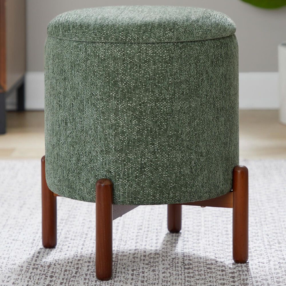 Lumisource Daniella Storage Ottoman in Green, , large