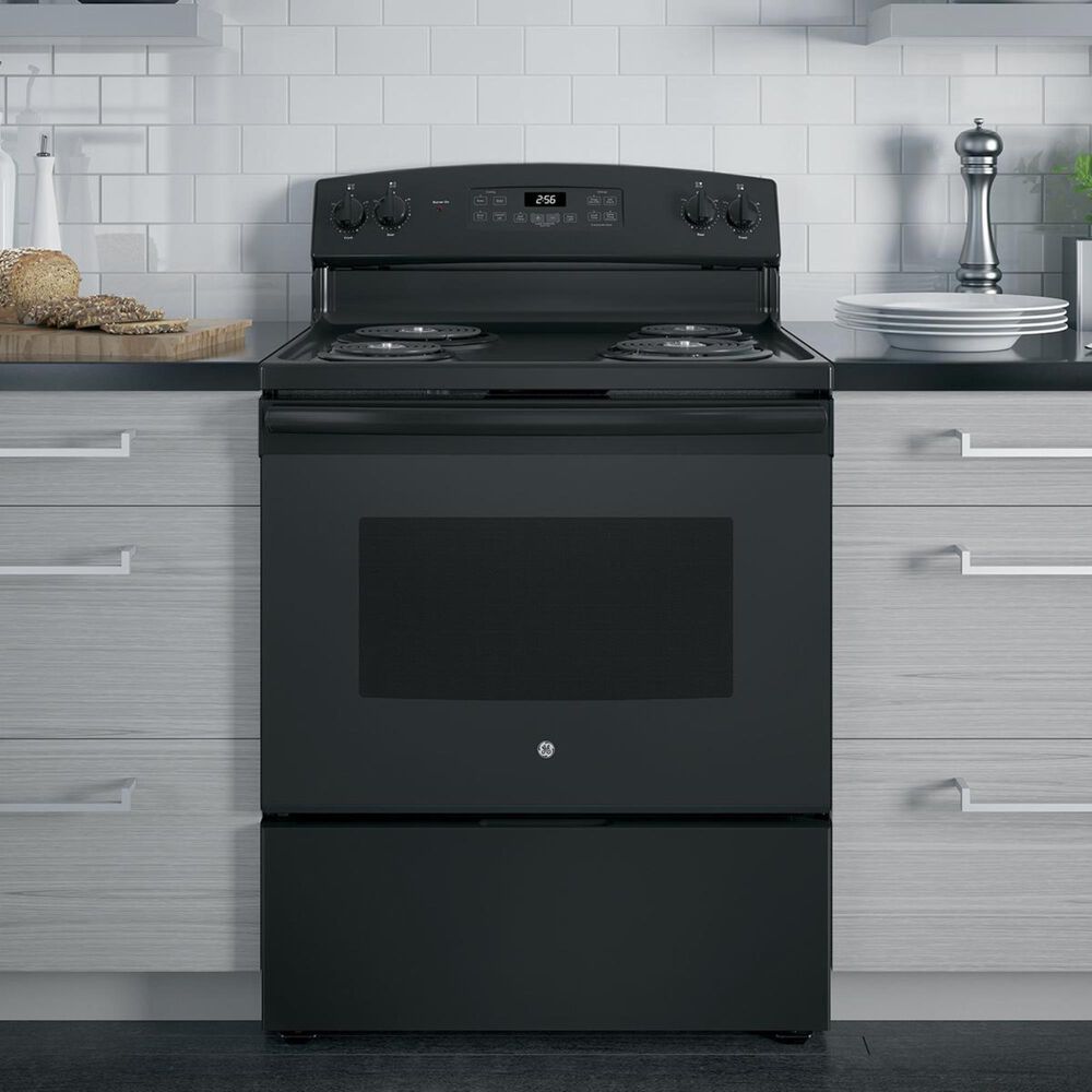 GE Appliances 30&quot; Free-Standing Electric Range in Black, , large