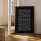 HOMLUX 24" x 18" Circles Canvas Art in Black and White, , large