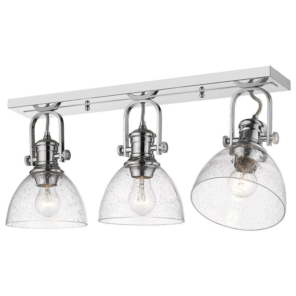 Golden Lighting Hines 3-Light Semi-Flush in Chrome, , large