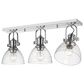 Golden Lighting Hines 3-Light Semi-Flush in Chrome, , large