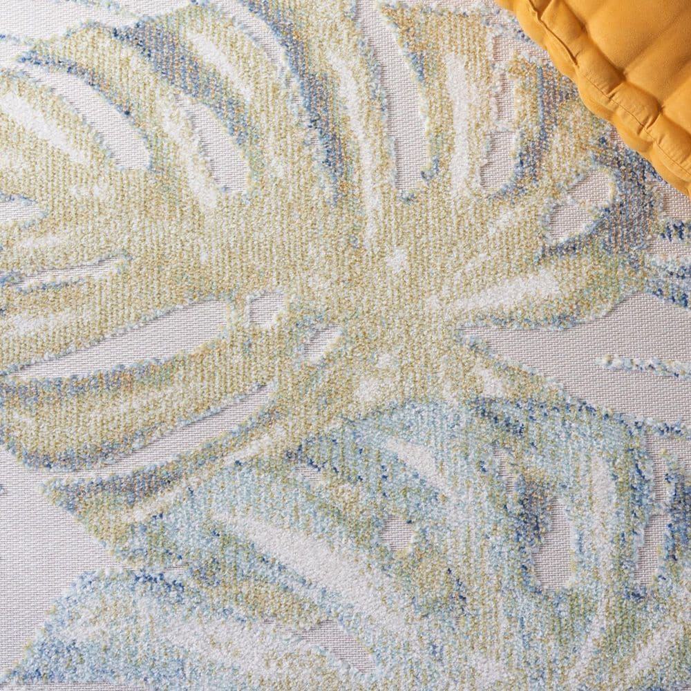 Safavieh Sarasota 5&#39;3&quot; x 7&#39;7&quot; Light Green and Ivory Indoor/Outdoor Area Rug, , large