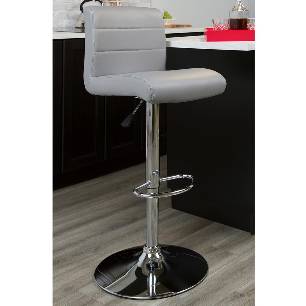 Flash Furniture Adjustable Barstool in Gray, , large