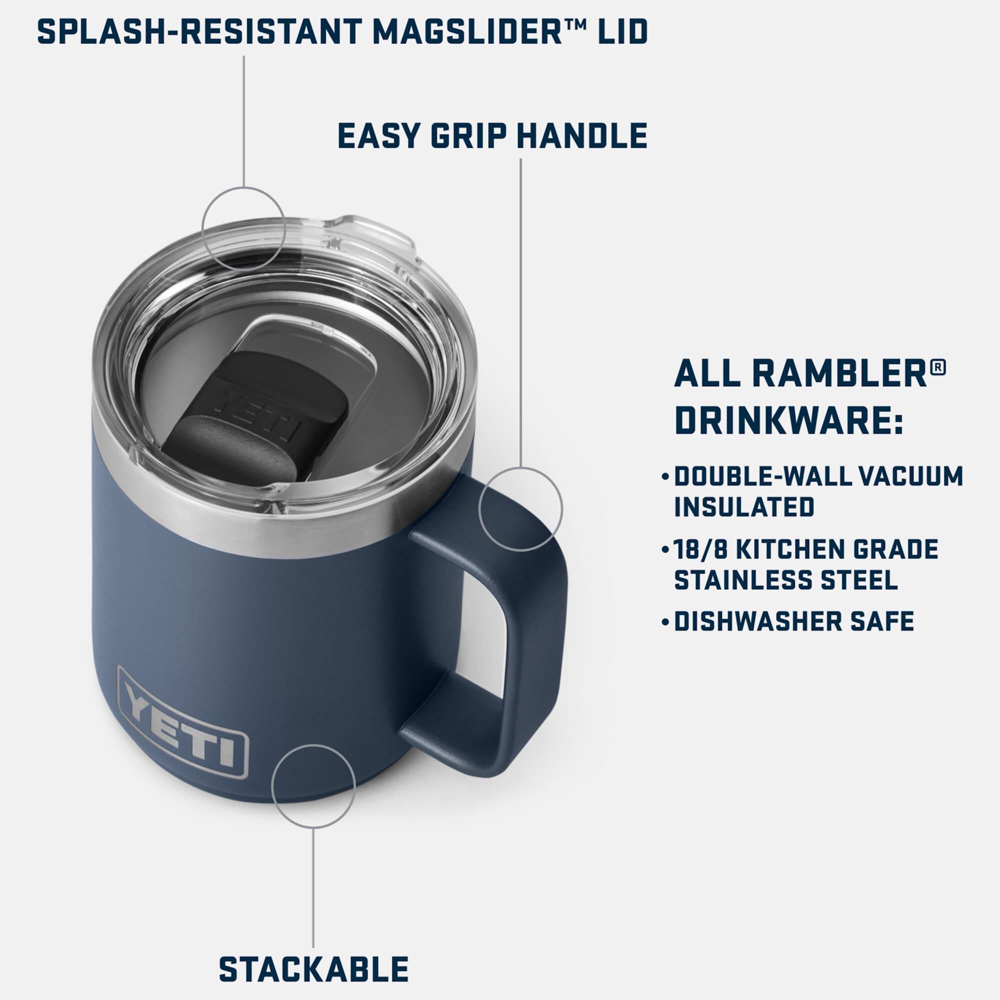 YETI Rambler 14 Oz CL Mug 2.0 with MagSlider Lid in Navy