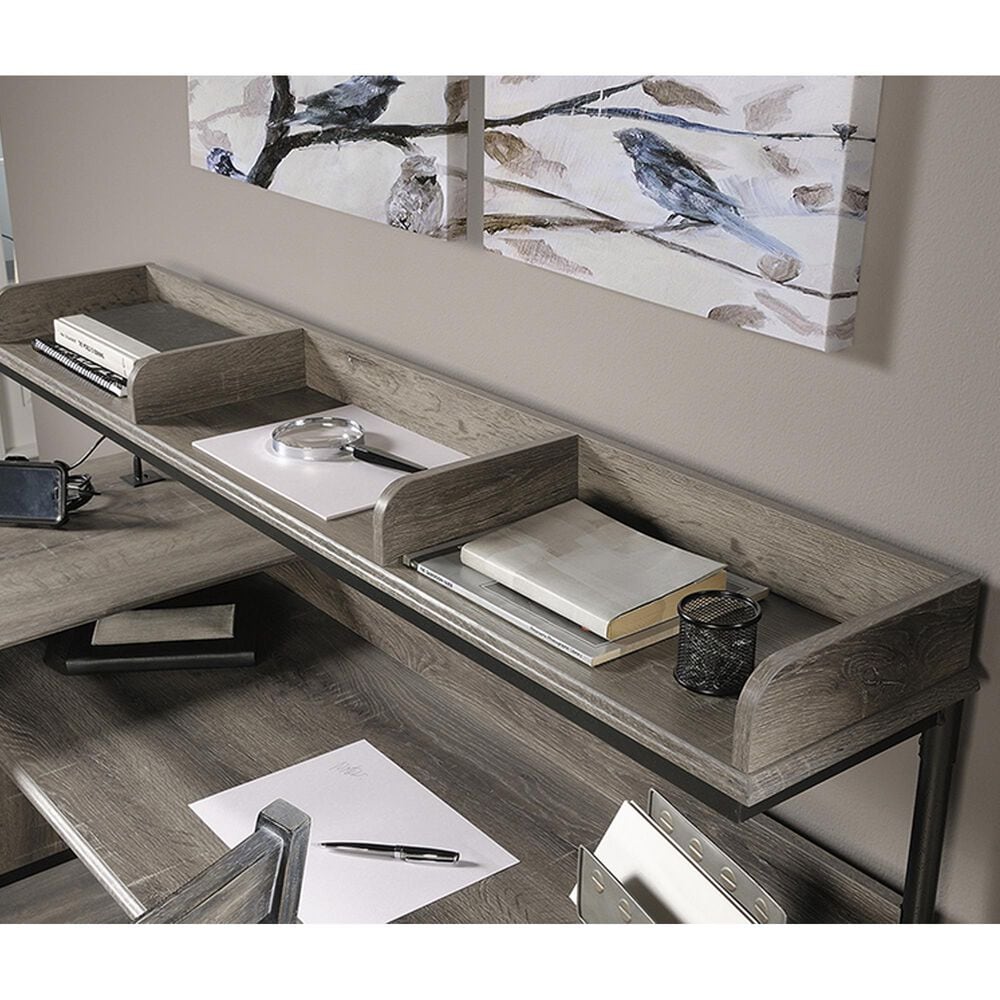 Sauder L-Shaped Desk in Northern Oak, , large