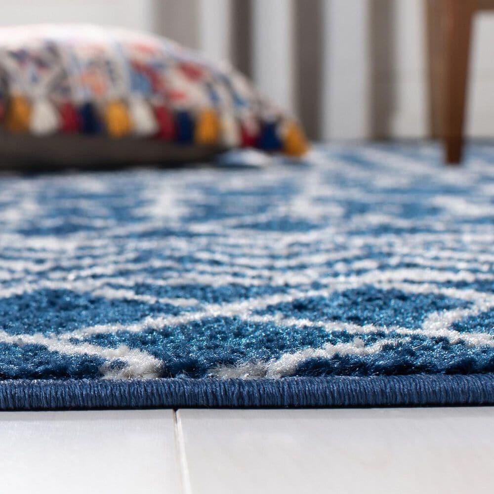 Safavieh Tulum TUL270  5&#39; Square Navy and Ivory Area Rug, , large