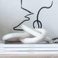 Creative Coop 13" Decorative Marble Chain Link Figurine in White, , large