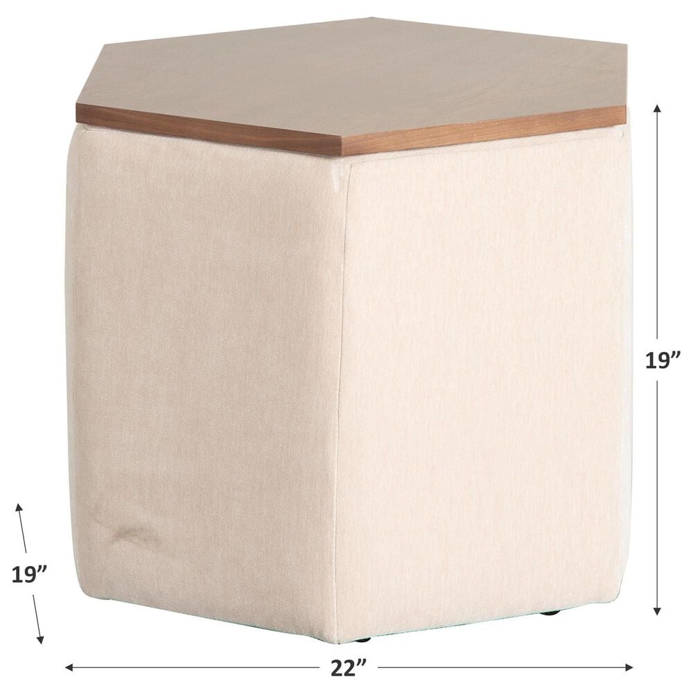 Jonathan Louis Hexel Storage Ottoman in Amici Sand, , large