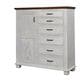 Briarwood LLC Town Hall 1 Door Gentleman"s Chest in Rustic Cherry Top and Aged White, , large