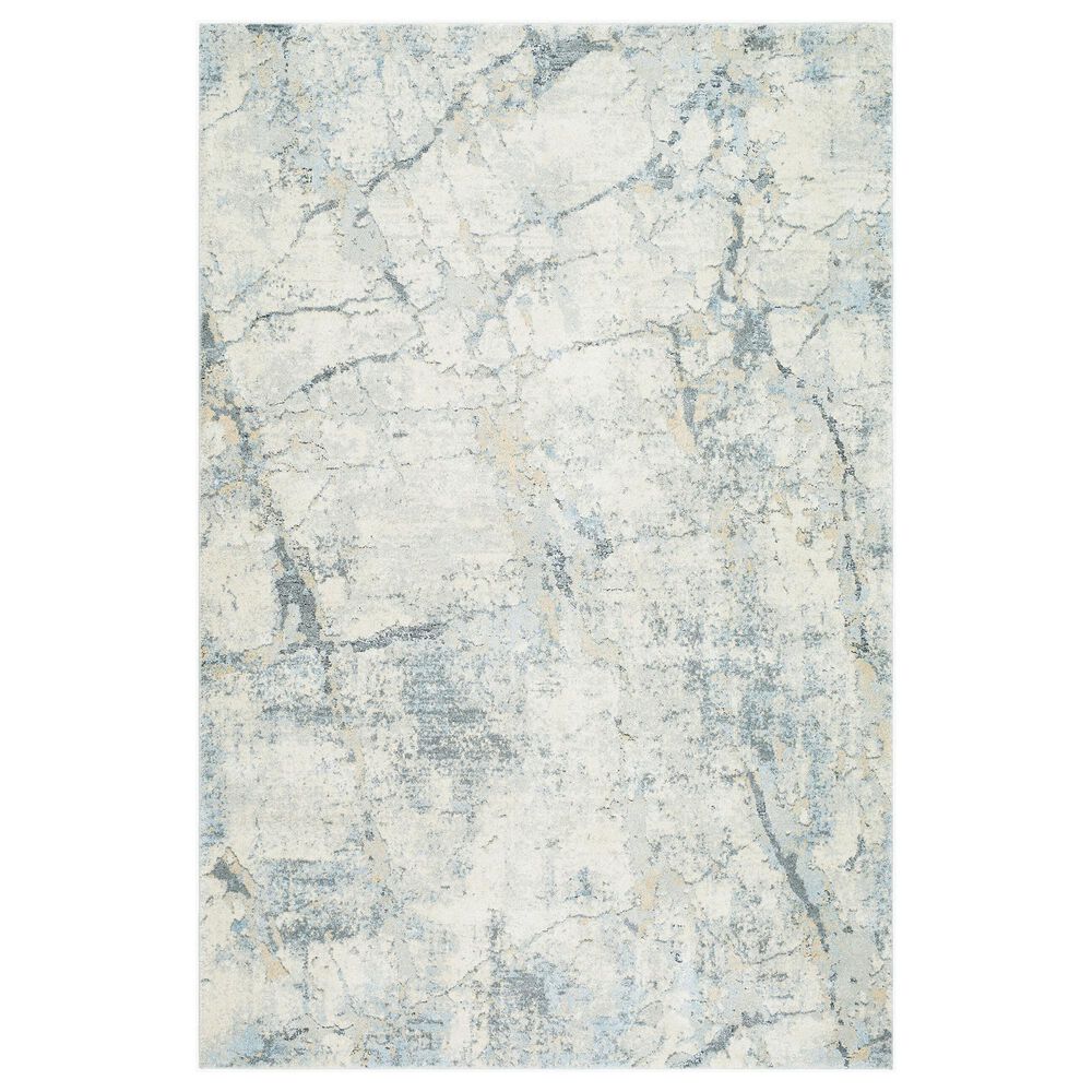 Surya Avellino 6"7" x 9"2" Light Beige, Gray, Pale Blue, Tan, Deep Teal and Denim Area Rug, , large
