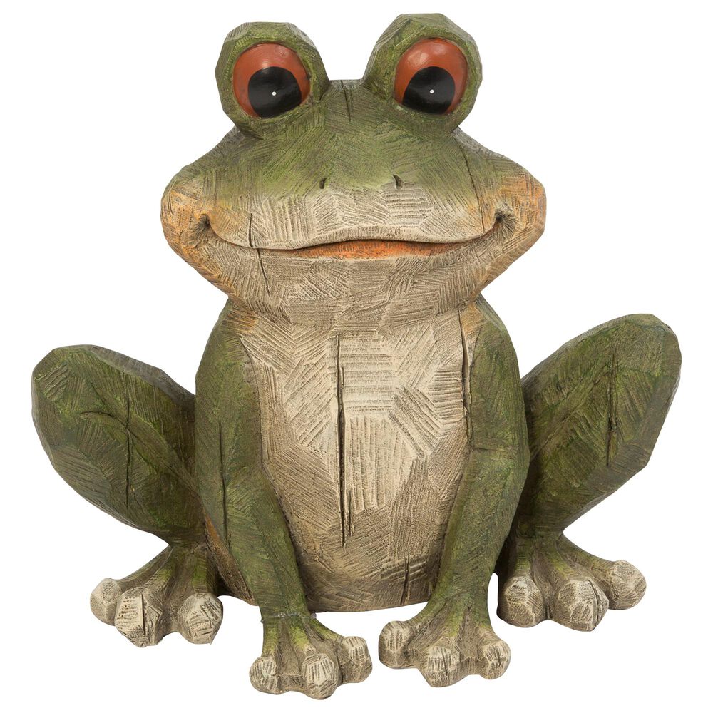 The Gerson Company 12.8" Frog Figurine in Green, , large