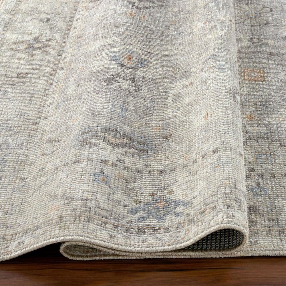 Surya Davina 7&#39;10&quot; x 10&#39; Medium Gray, Light Beige, Brown, Denim and White Area Rug, , large