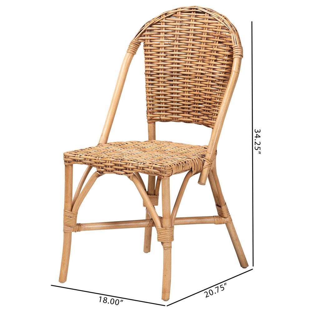 Baxton Studio Neola Side Chair in Natural Brown, , large