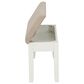 Linon Home Decor Jane Storage Bench with Light Tan Cushion in Vanilla White, , large