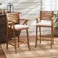 Hearth and Haven Hermosa Outdoor Bar Stool with Cushion in Brown (Set of 2), , large