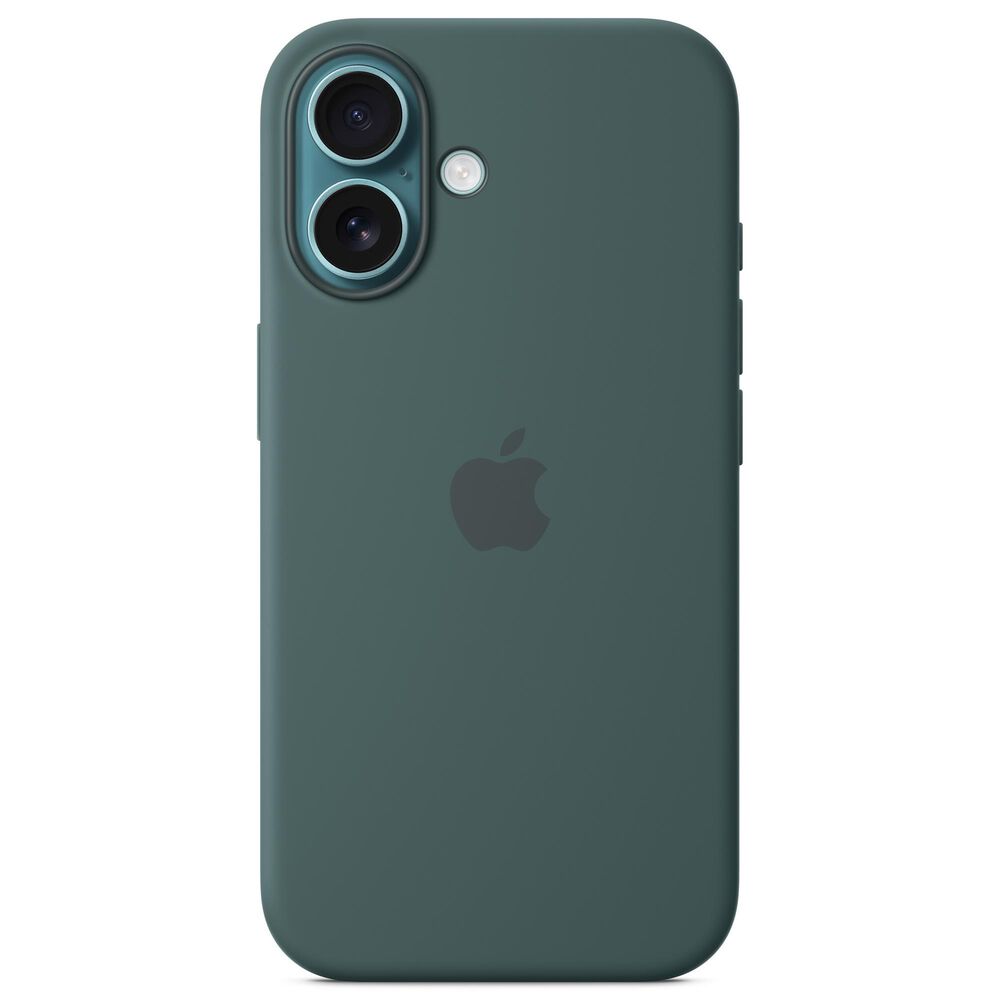 Apple Silicone Case with MagSafe for iPhone 16 in Lake Green, , large
