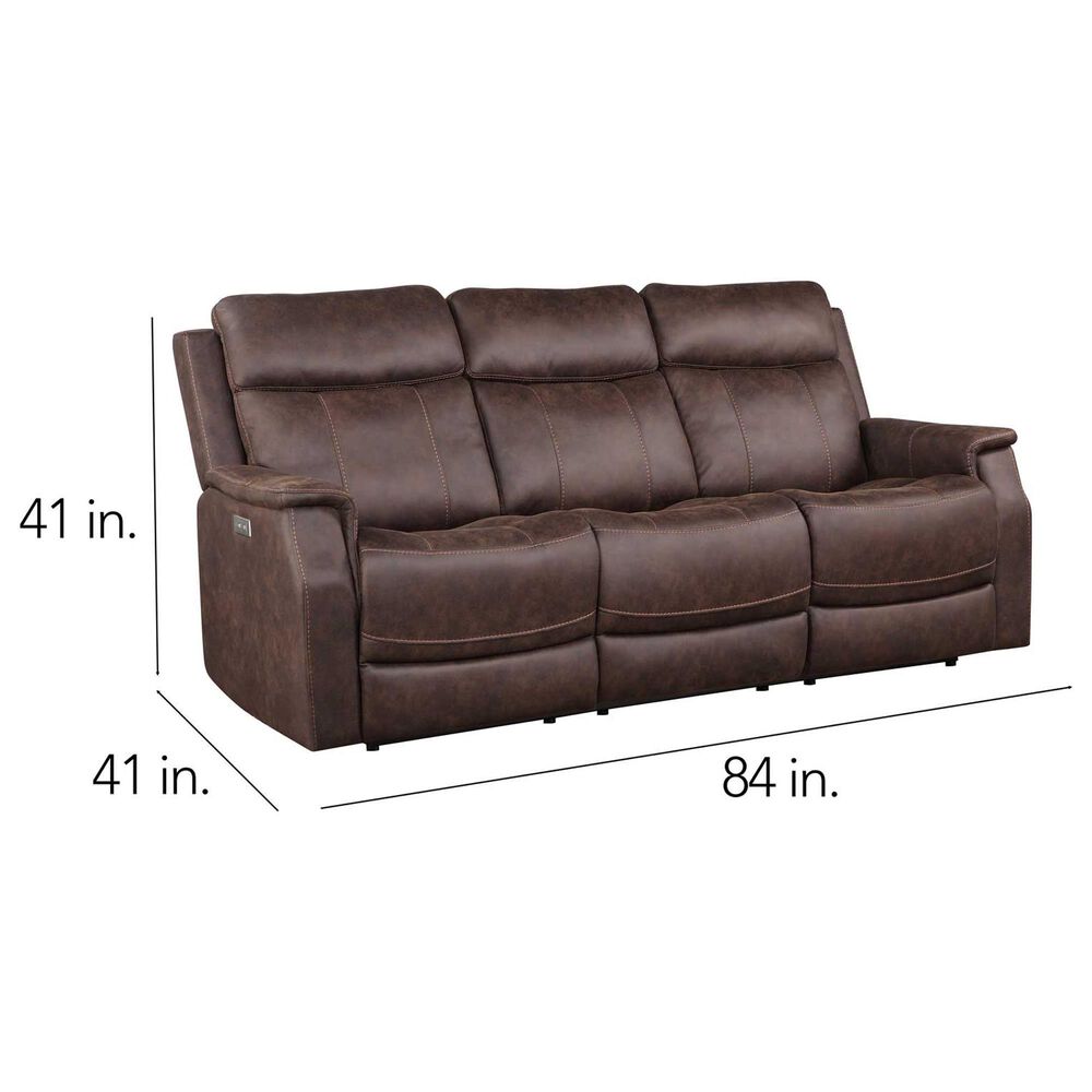 Steve Silver Valencia Power/Power Recliner Sofa in Walnut, , large