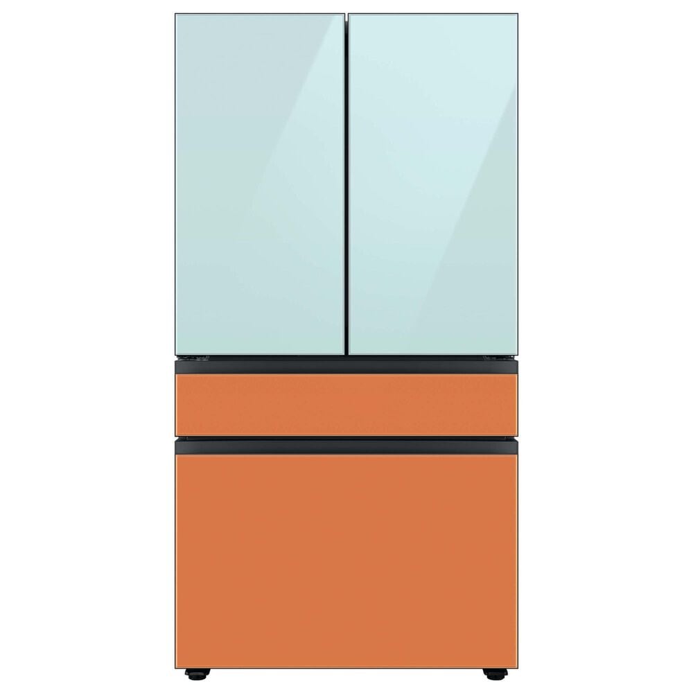 Samsung Bespoke Bespoke 4-Door French Door Refrigerator Top Panel in Morning Blue Glass, , large