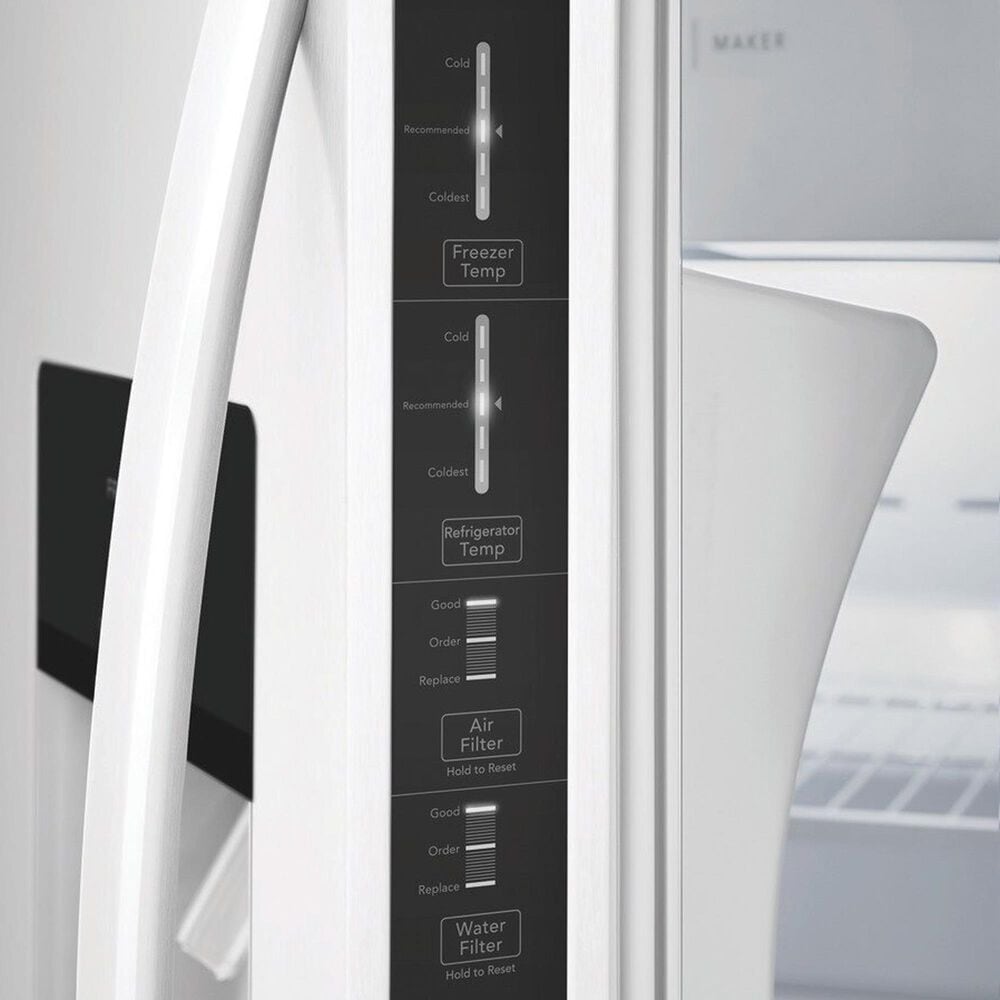 Frigidaire 25.6 Cu. Ft. Standard Depth Side-by-Side Refrigerator in White, , large