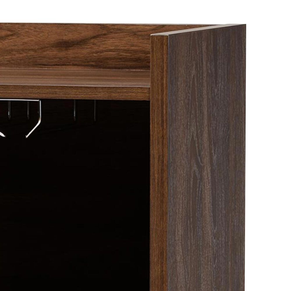 Baxton Studio Carrie Wine Storage Cabinet in Walnut, , large