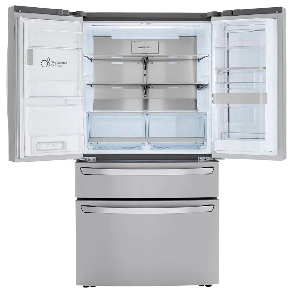 LG 2-Piece Kitchen Package with 29.5 Cu. Ft 4-Door French Door Refrigerator and Single Door Freezer in Stainless Steel, , large