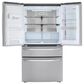 LG 2-Piece Kitchen Package with 29.5 Cu. Ft 4-Door French Door Refrigerator and Single Door Freezer in Stainless Steel, , large