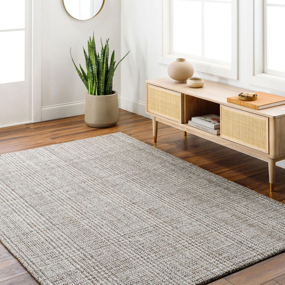 Surya Hope White, Medium Gray, Taupe, Brown, Light Brown and Dark Brown 12&#39; x 15&#39; Area Rug, , large