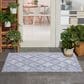 Nourison Easy Care 2" x 4" Denim Blue Indoor/Outdoor Area Rug, , large