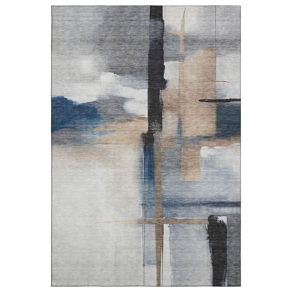 37B Ravenna RN9 9" x 12" Blue Area Rug, , large