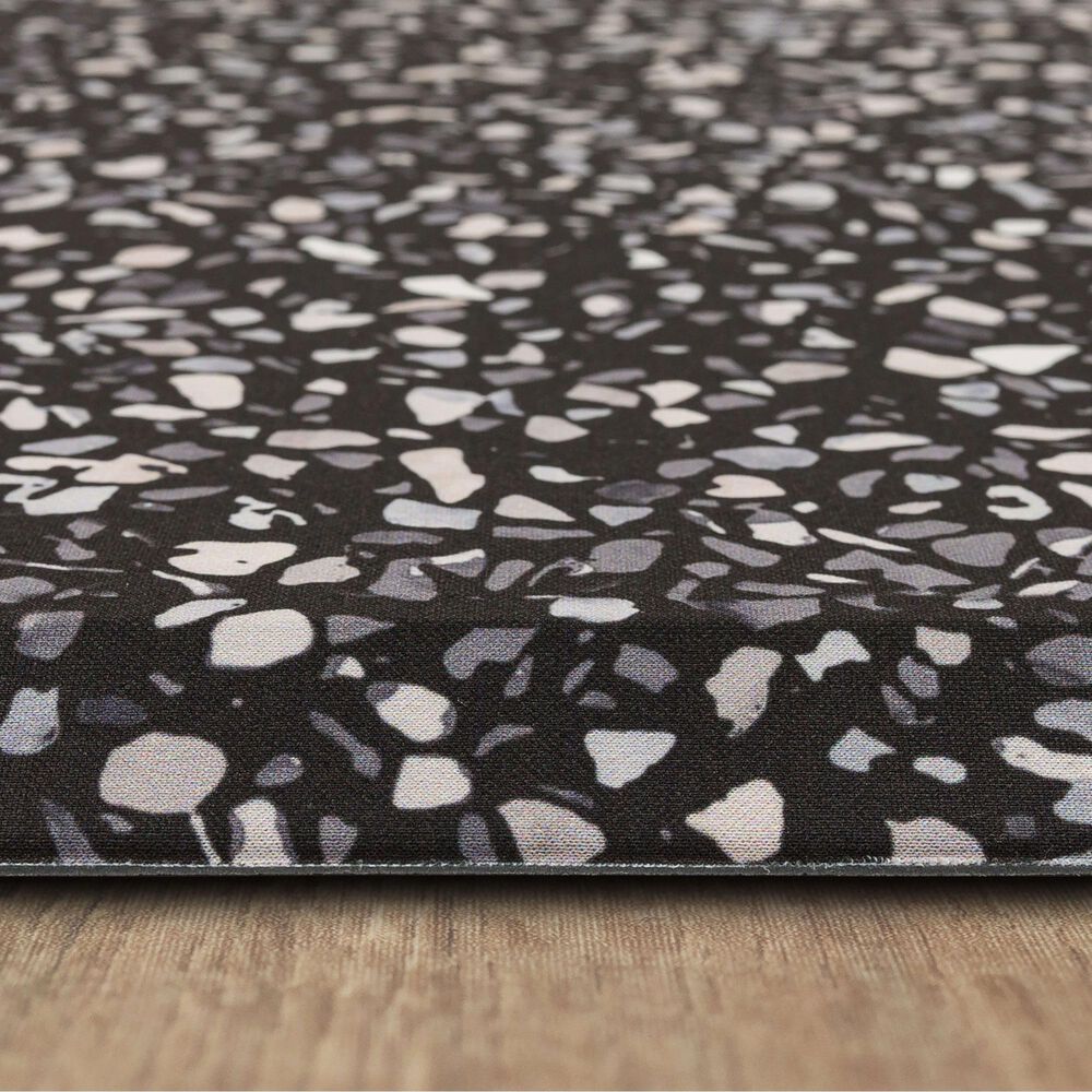 Mohawk Dri-Pro Terrazo Tile 1&#39;6&quot; x 2&#39;6&quot; Black Door Mat, , large
