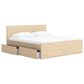 Ashley Onita Queen Panel Platform Bed with 2 Side Storage in Natural, , large