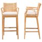 Baxton Studio Storsel Bar Stool in Natural (Set of 2), , large