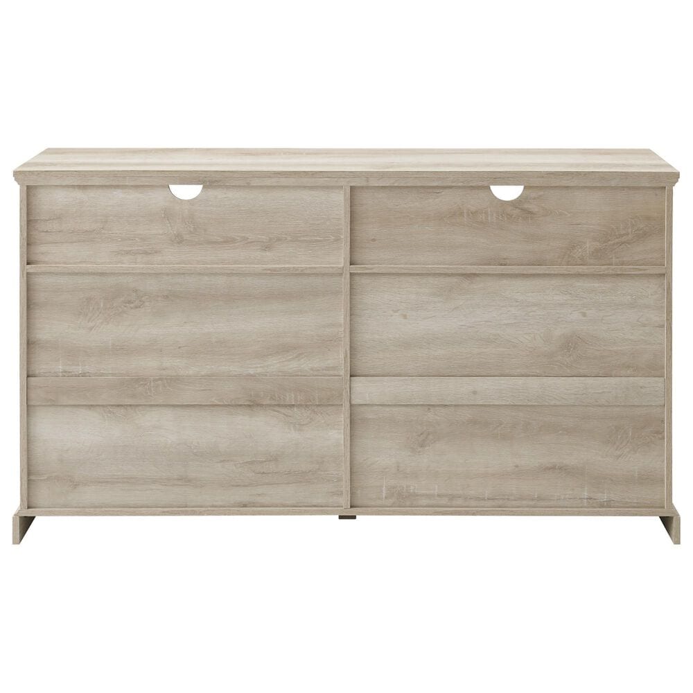 Walker Edison 58&quot; TV Stand NF584DHDHBWO  in White Oak, , large