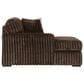 Ashley Midnight-Madness 2-Piece Left Facing Sectional with Chaise in Chocolate, , large