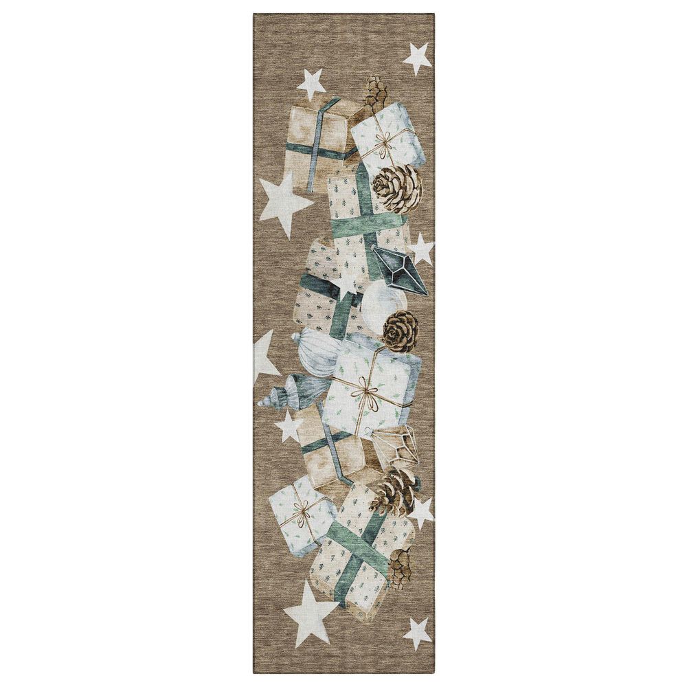 Dalyn Rug Company Wonderland WN33 2"3" x 7"6" Brown Indoor/Outdoor Runner, , large