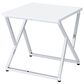 Furniture of America Moser Coffee Table Set in Glossy White and Chrome (Set of 2), , large