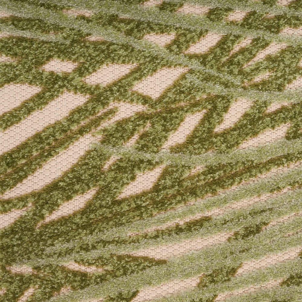 Nourison Aloha ALH41 3'6" x 5'6" Ivory and Green Indoor/Outdoor Area Rug, , large