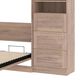 Bestar Pur Queen Murphy Storage Bed with 6-Drawer in Rustic Brown, , large