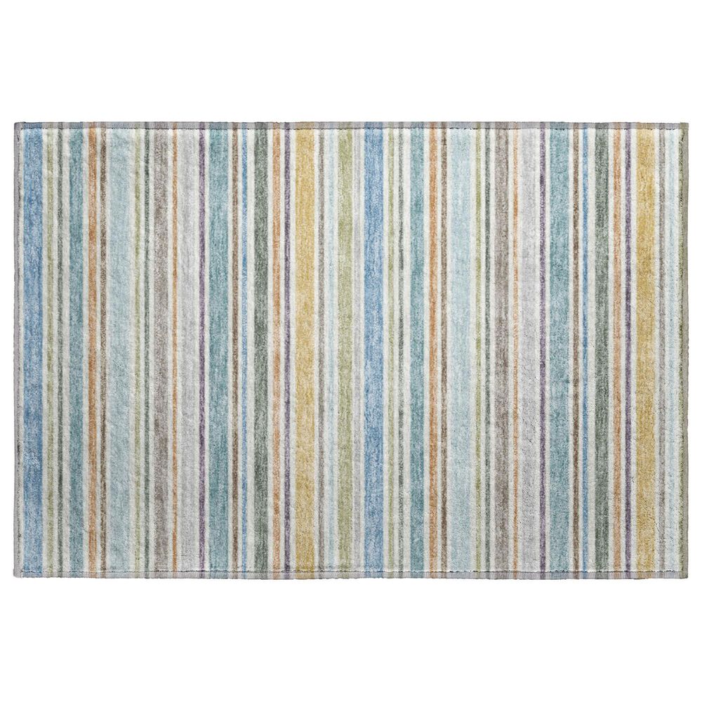 Dalyn Rug Company Soft Essentials Striped Seaside 2"6" x 3"10" Indoor/Outdoor Area Rug, , large