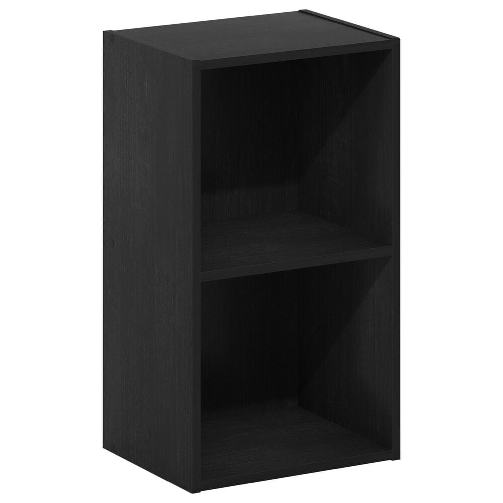 HOMLUX 2-Tier Open Shelf Bookcase in Blackwood, , large