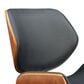 Zuo Modern Flex Low Back Office Chair with Black Faux Leather in Black and Walnut, , large