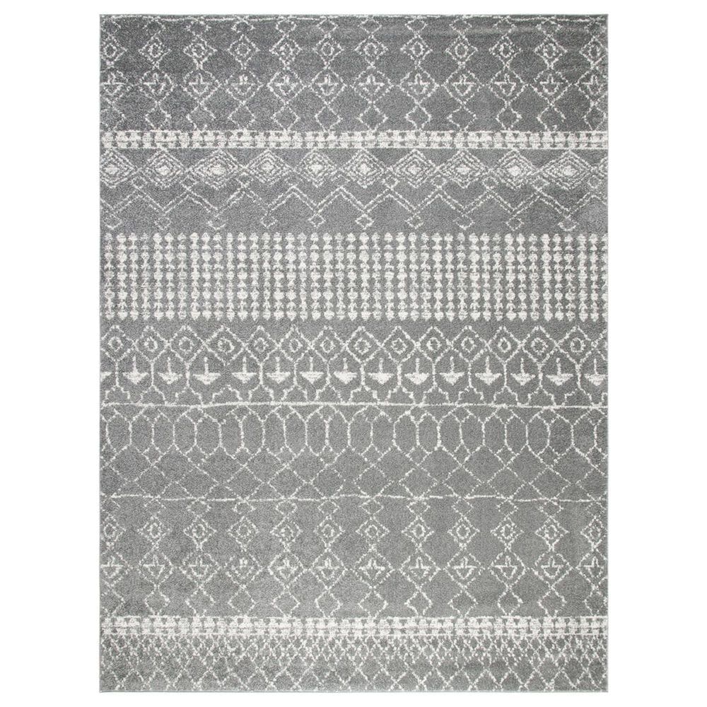 Safavieh Tulum Transitional 9" x 12" Grey and Ivory Area Rug, , large