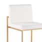 Lumisource Fuji High Back Counter Stool with White Velvet Cushion in Gold (Set of 2), , large