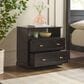 Walker Edison Clyde 2-Drawer Nightstand in Black, , large