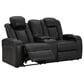 Ashley Caveman Den Power Reclining Loveseat with Console in Midnight, , large