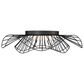 Golden Lighting Elena 24" Flush Mount in Natural Black, , large