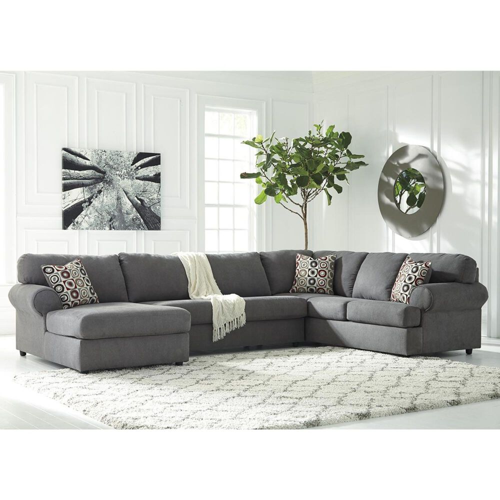 Signature Design by Ashley Jayceon 3-Piece Sectional with Left Arm Facing Corner Chaise in Steel, , large
