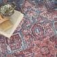 57 Grand by Nicole Curtis Series 1 Brick Red and Blue 9"2" x 12" Area Rug, , large