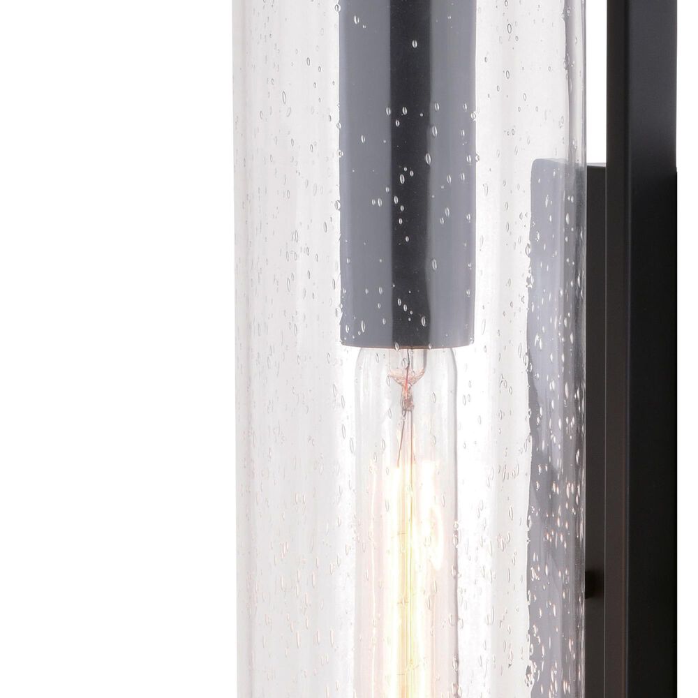 Vaxcel Morgan Park 20" 1-Light Dusk-to-Dawn Sensor Outdoor Wall Sconce in Matte Black, , large